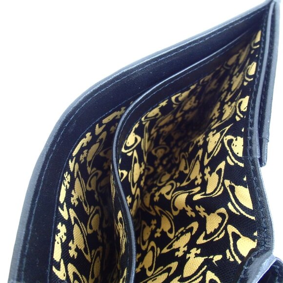 Authentic Vivienne Westwood VINTAGE WATER ORB Tri-fold wallet leather [Used] - Picture 7 of 12